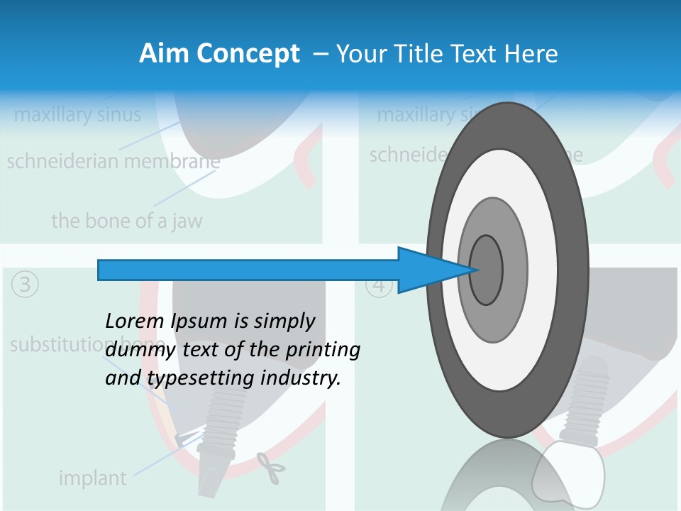 White Dentures Gingiva PowerPoint Template