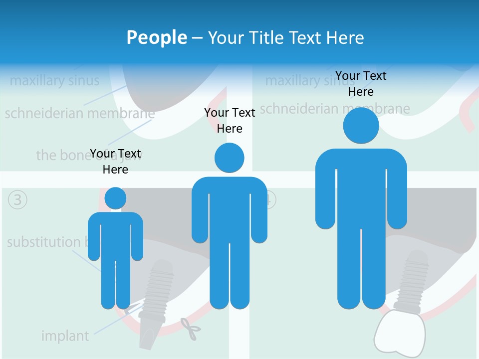 White Dentures Gingiva PowerPoint Template