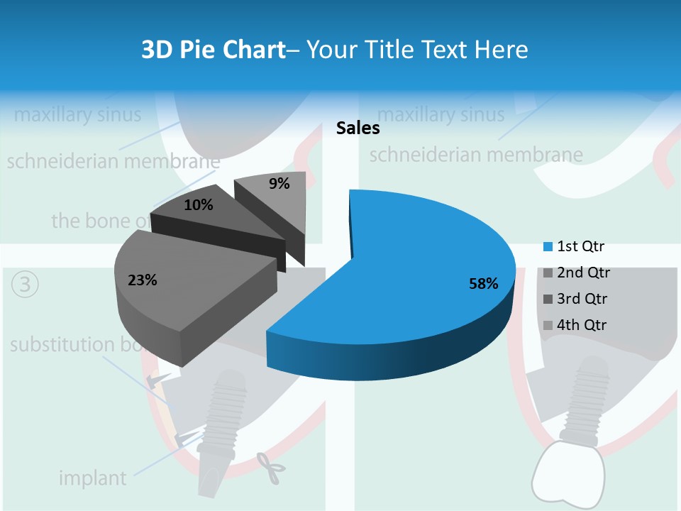 White Dentures Gingiva PowerPoint Template