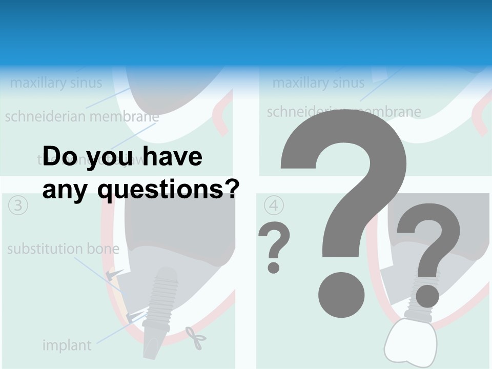 White Dentures Gingiva PowerPoint Template