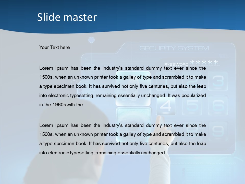 Print Navigation Touchscreen PowerPoint Template