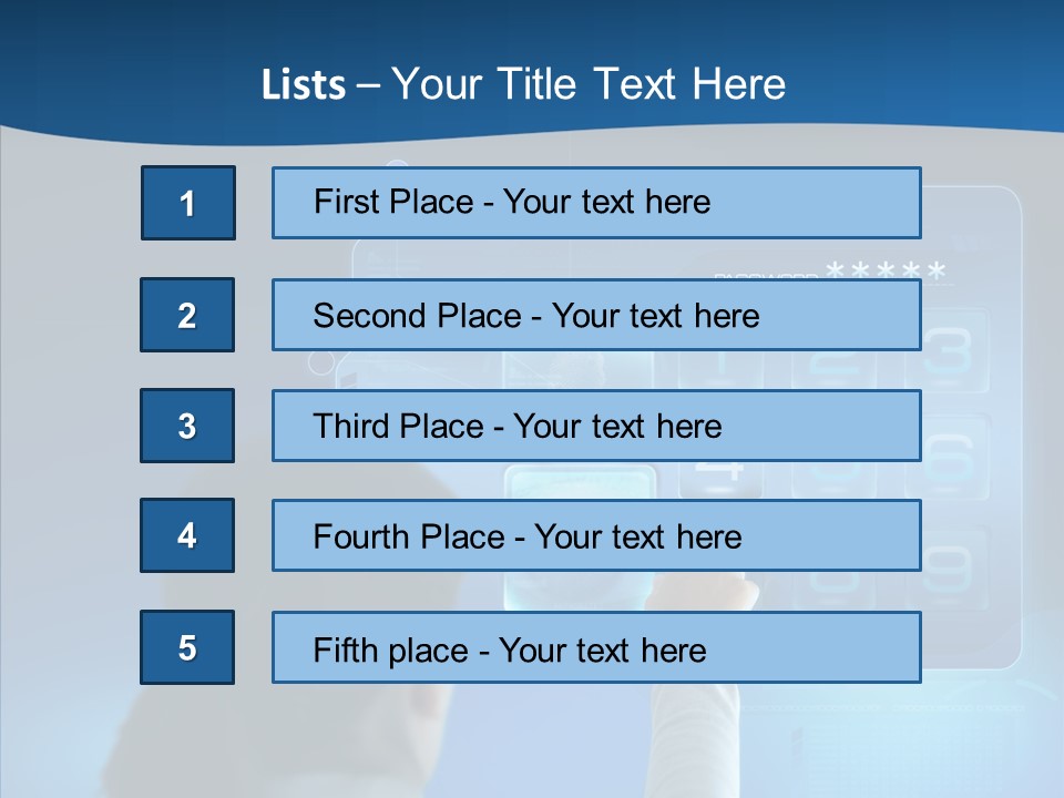 Print Navigation Touchscreen PowerPoint Template