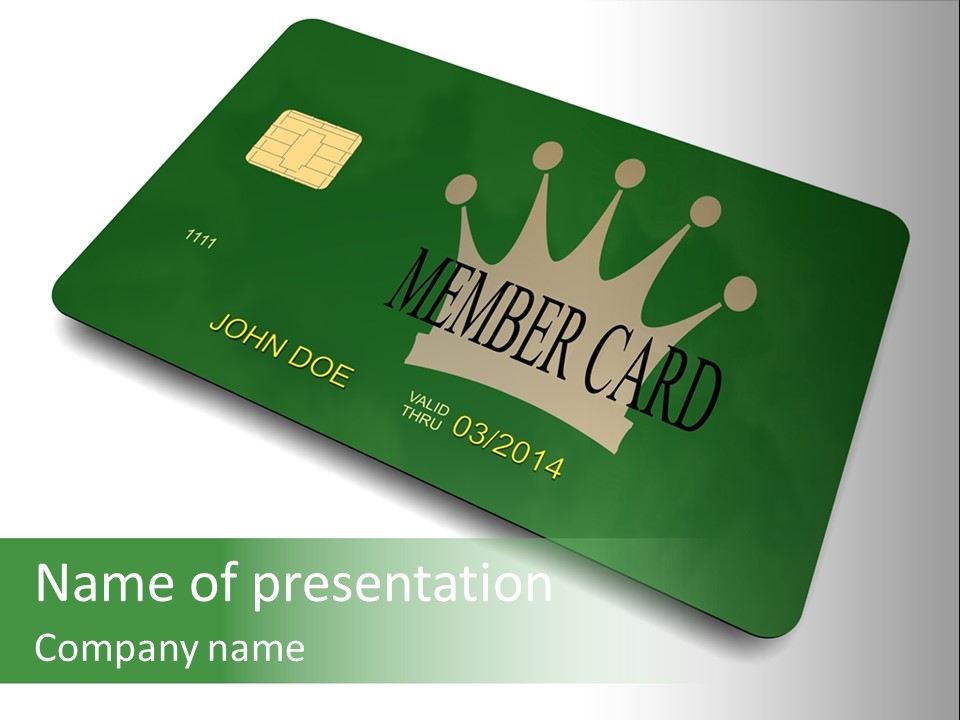 Plastic Chip Private PowerPoint Template