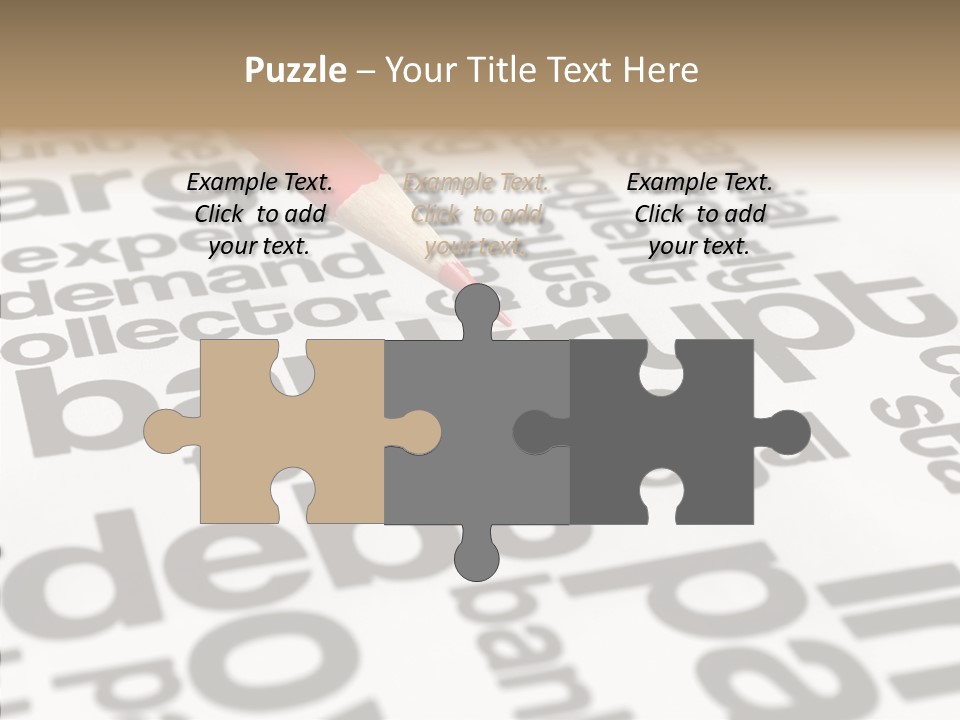 Word Crisis Despair PowerPoint Template