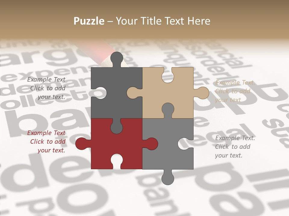 Word Crisis Despair PowerPoint Template