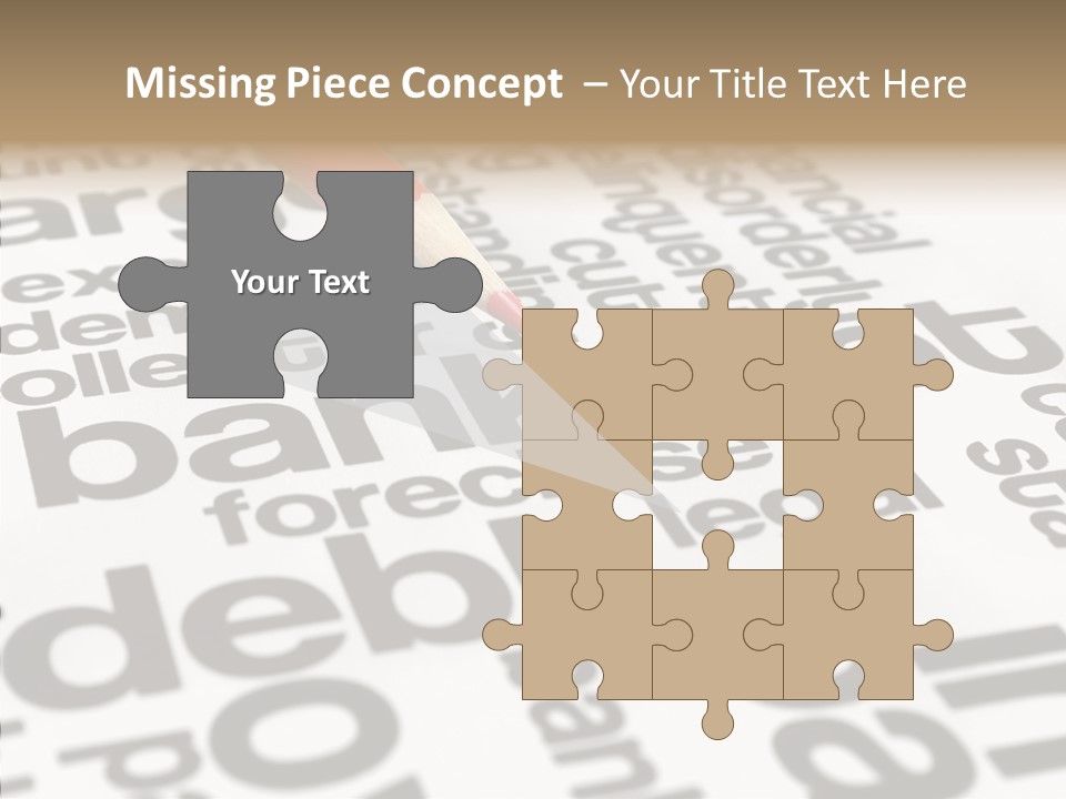 Word Crisis Despair PowerPoint Template