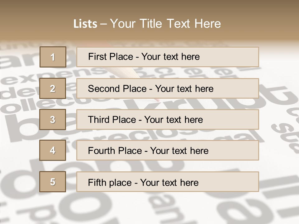 Word Crisis Despair PowerPoint Template