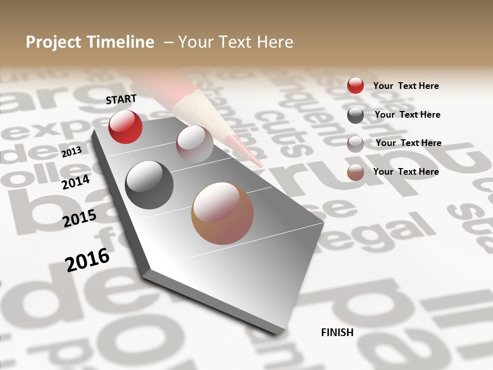 Word Crisis Despair PowerPoint Template