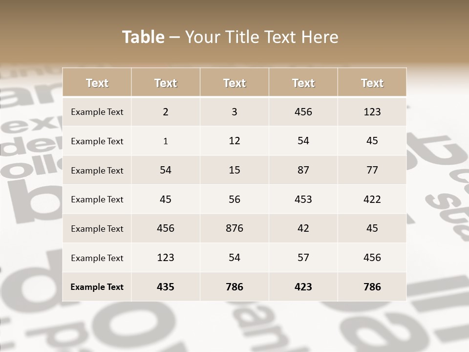 Word Crisis Despair PowerPoint Template