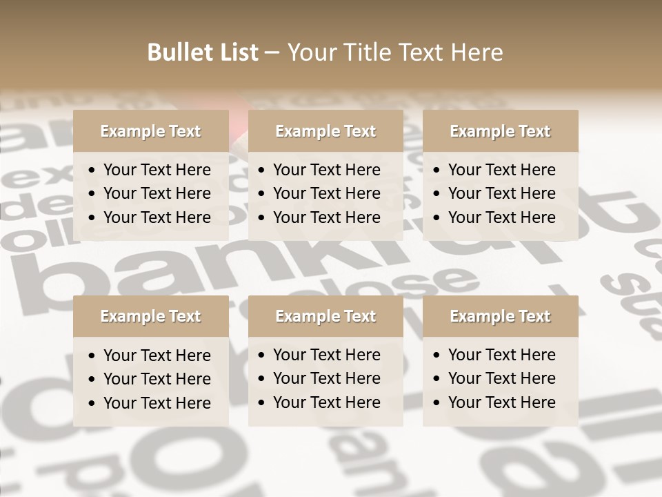 Word Crisis Despair PowerPoint Template