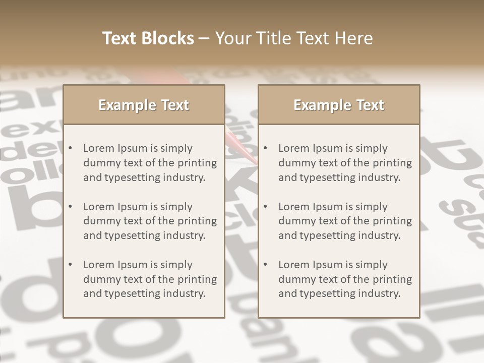 Word Crisis Despair PowerPoint Template