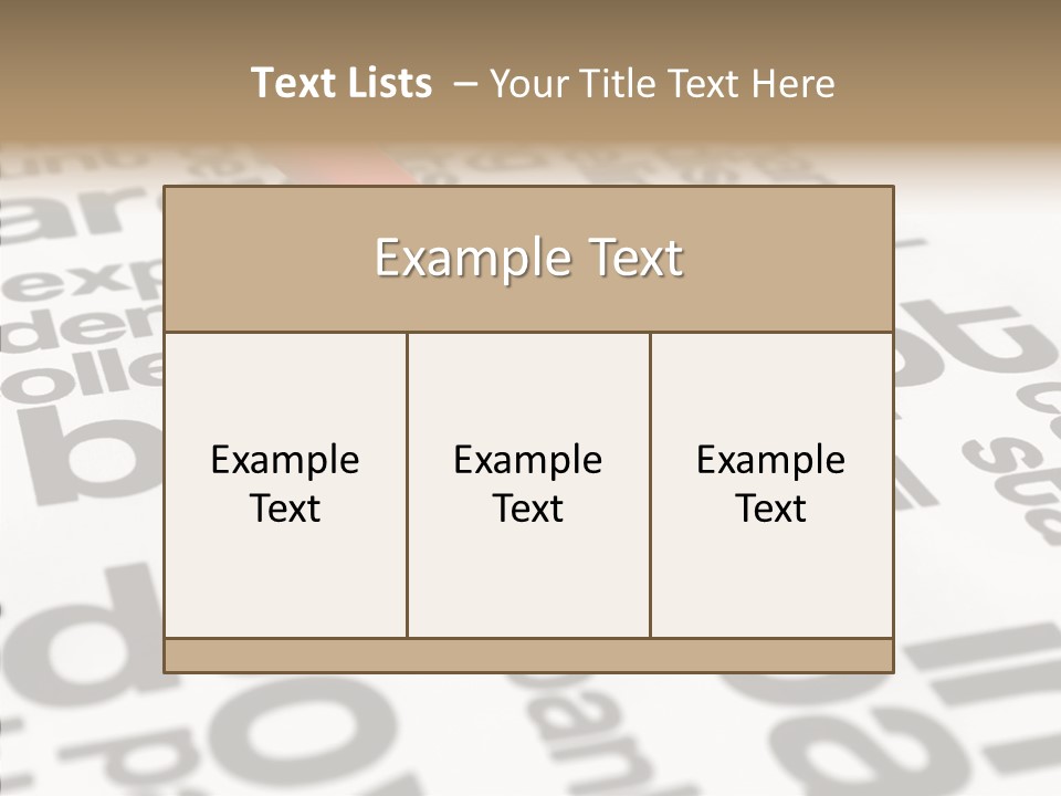 Word Crisis Despair PowerPoint Template