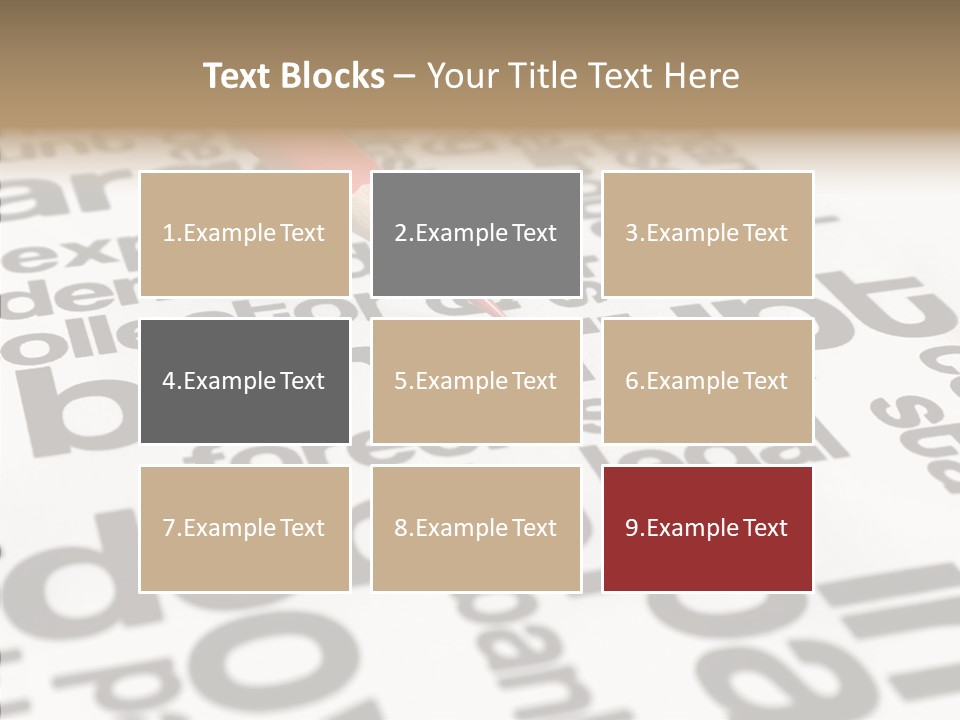 Word Crisis Despair PowerPoint Template