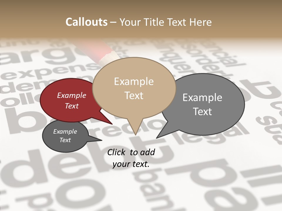 Word Crisis Despair PowerPoint Template