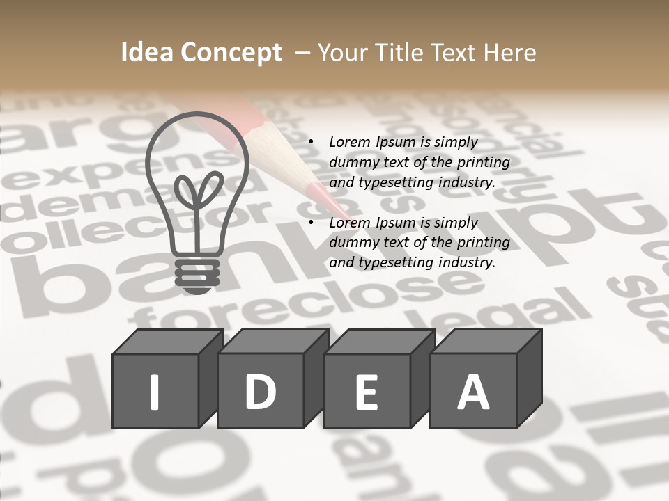 Word Crisis Despair PowerPoint Template