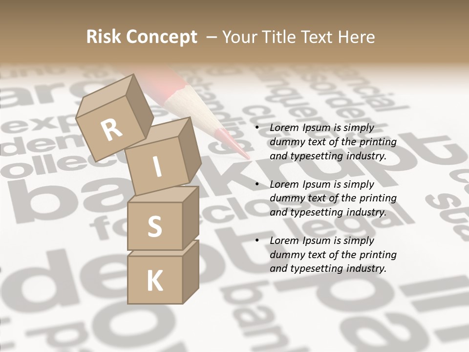 Word Crisis Despair PowerPoint Template