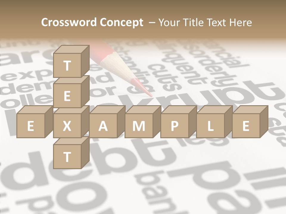 Word Crisis Despair PowerPoint Template