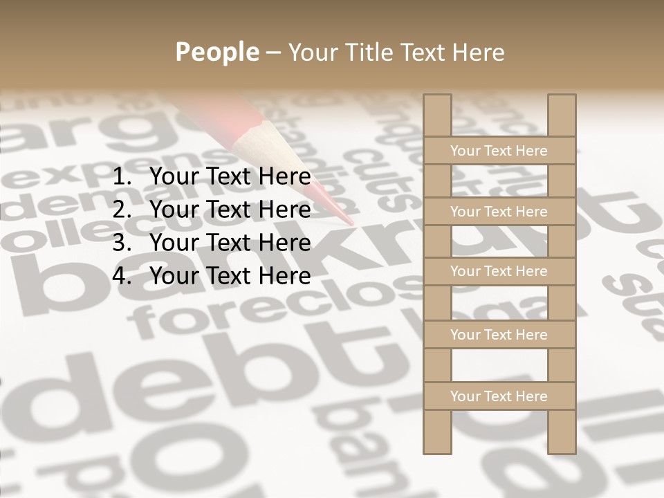 Word Crisis Despair PowerPoint Template