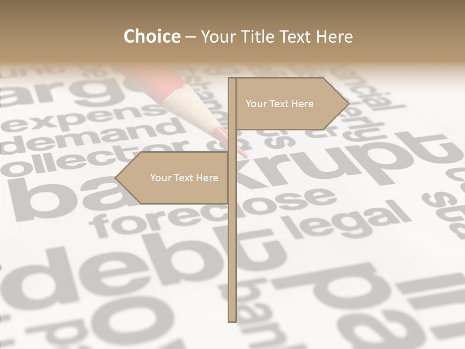 Word Crisis Despair PowerPoint Template