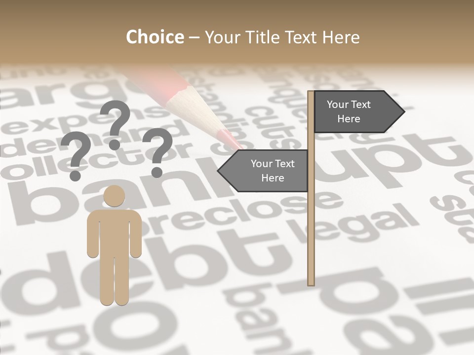 Word Crisis Despair PowerPoint Template