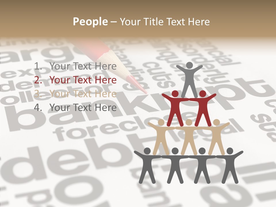 Word Crisis Despair PowerPoint Template