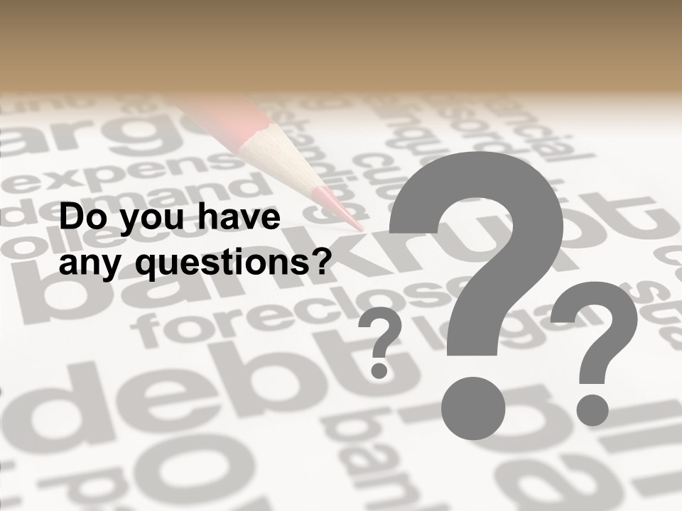 Word Crisis Despair PowerPoint Template