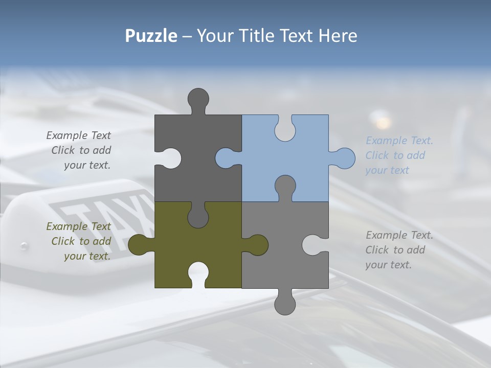 Selective Focus Transportation Car PowerPoint Template