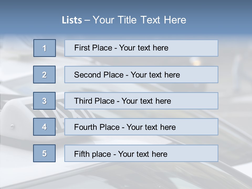 Selective Focus Transportation Car PowerPoint Template