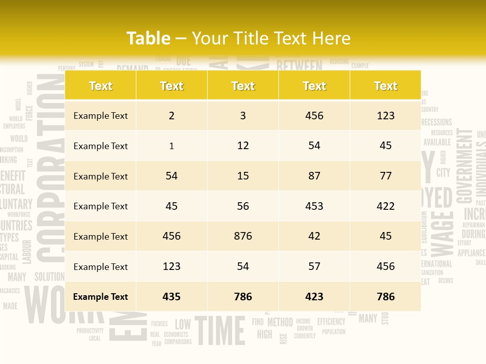 Symbol Word Candidate PowerPoint Template