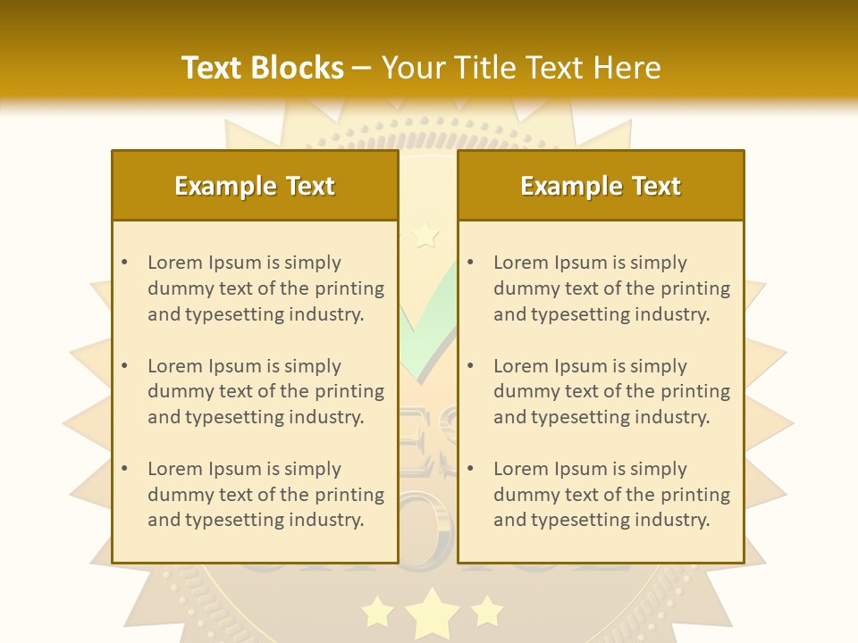 Assurance Store Label PowerPoint Template