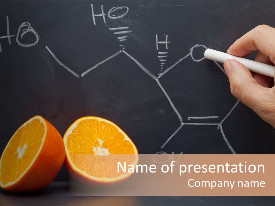 Food Chalk Orange PowerPoint Template