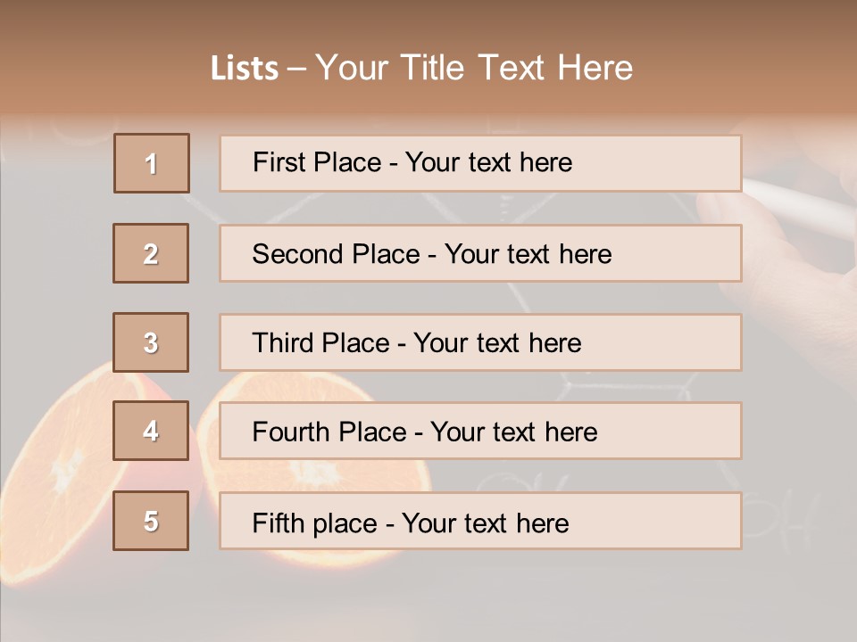 Food Chalk Orange PowerPoint Template