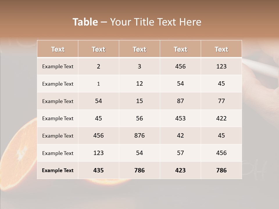Food Chalk Orange PowerPoint Template