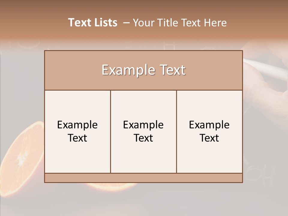 Food Chalk Orange PowerPoint Template