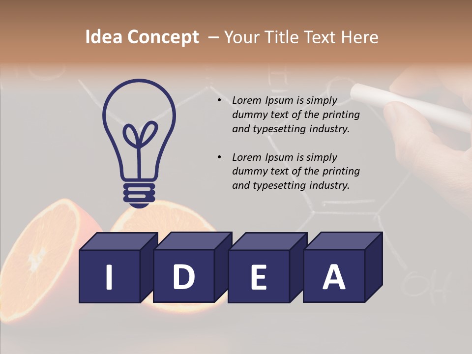 Food Chalk Orange PowerPoint Template