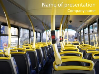 Dobule Decker Bus Depart Exit PowerPoint Template