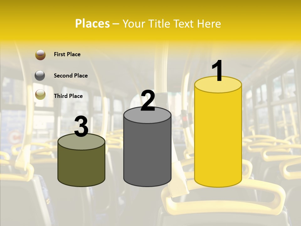 Dobule Decker Bus Depart Exit PowerPoint Template