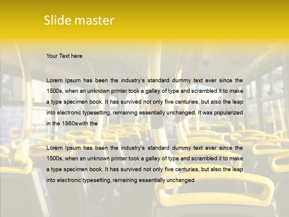 Dobule Decker Bus Depart Exit PowerPoint Template