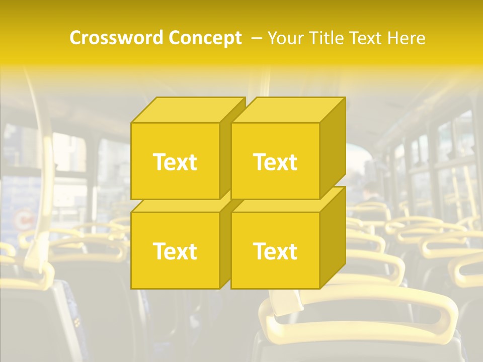 Dobule Decker Bus Depart Exit PowerPoint Template
