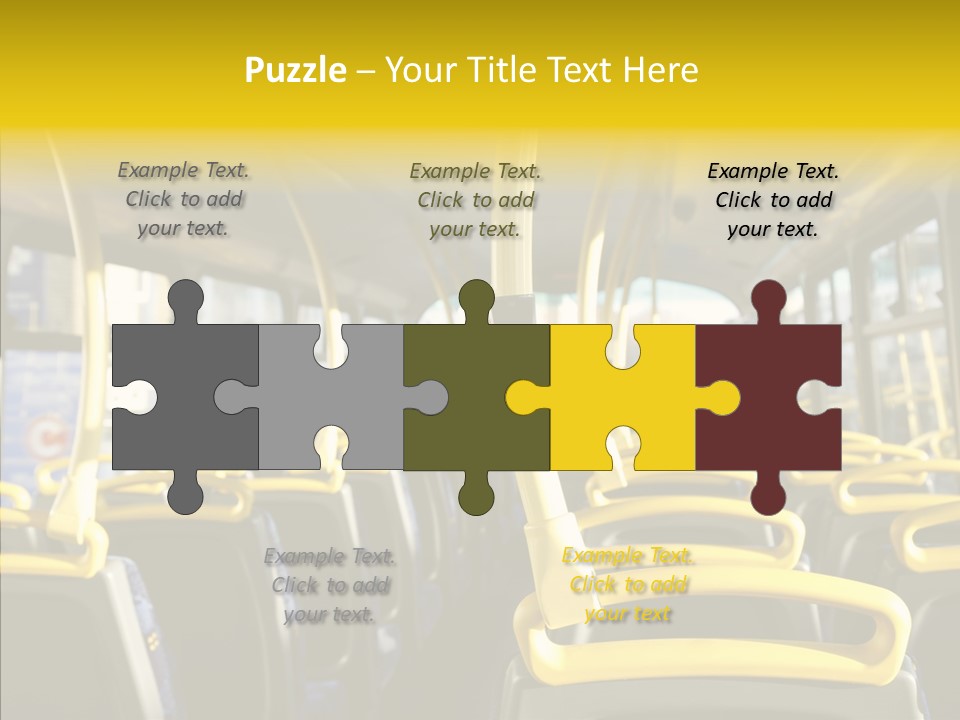 Dobule Decker Bus Depart Exit PowerPoint Template