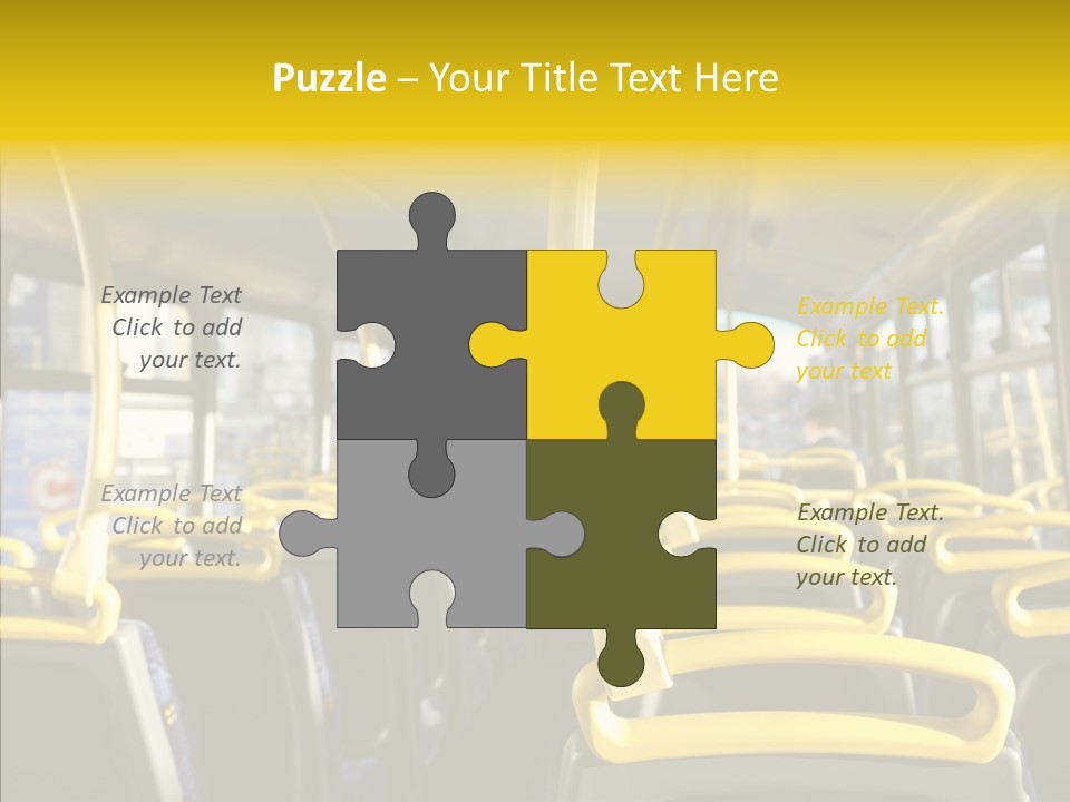 Dobule Decker Bus Depart Exit PowerPoint Template