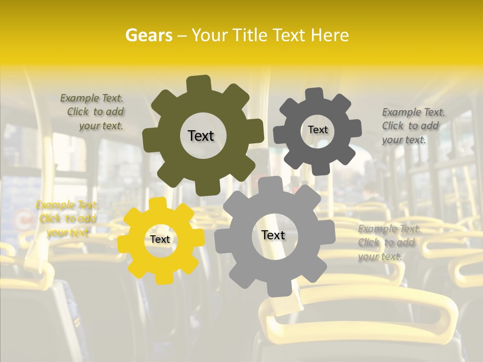 Dobule Decker Bus Depart Exit PowerPoint Template
