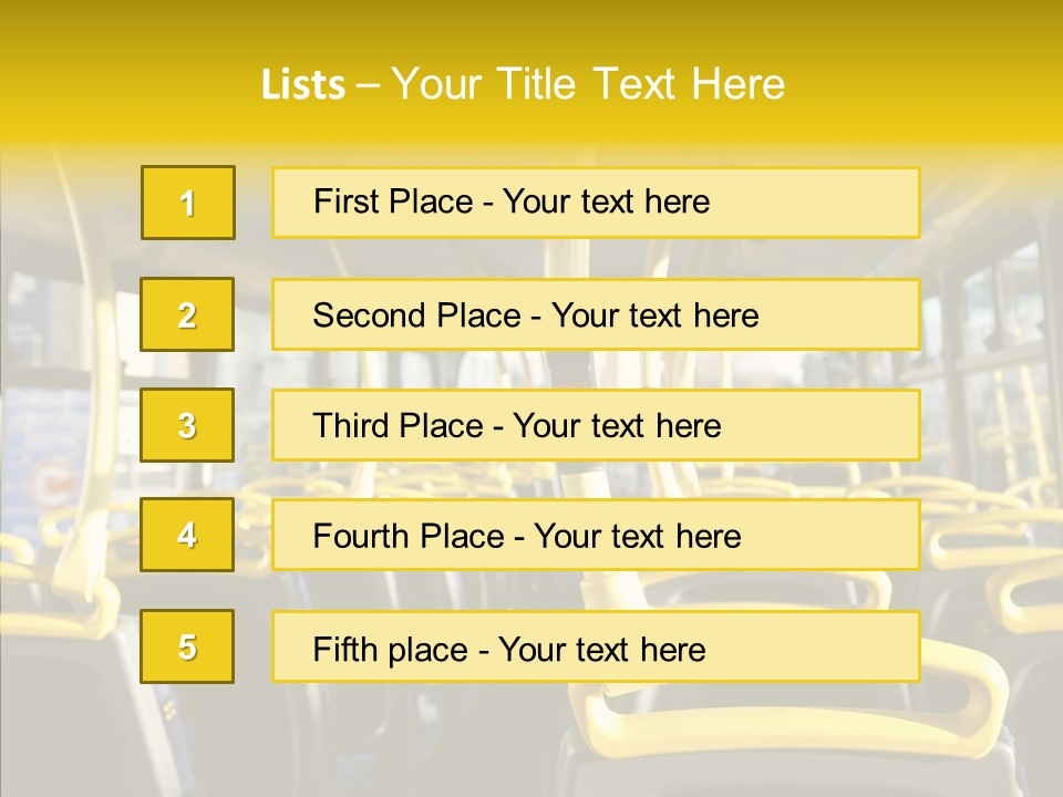 Dobule Decker Bus Depart Exit PowerPoint Template