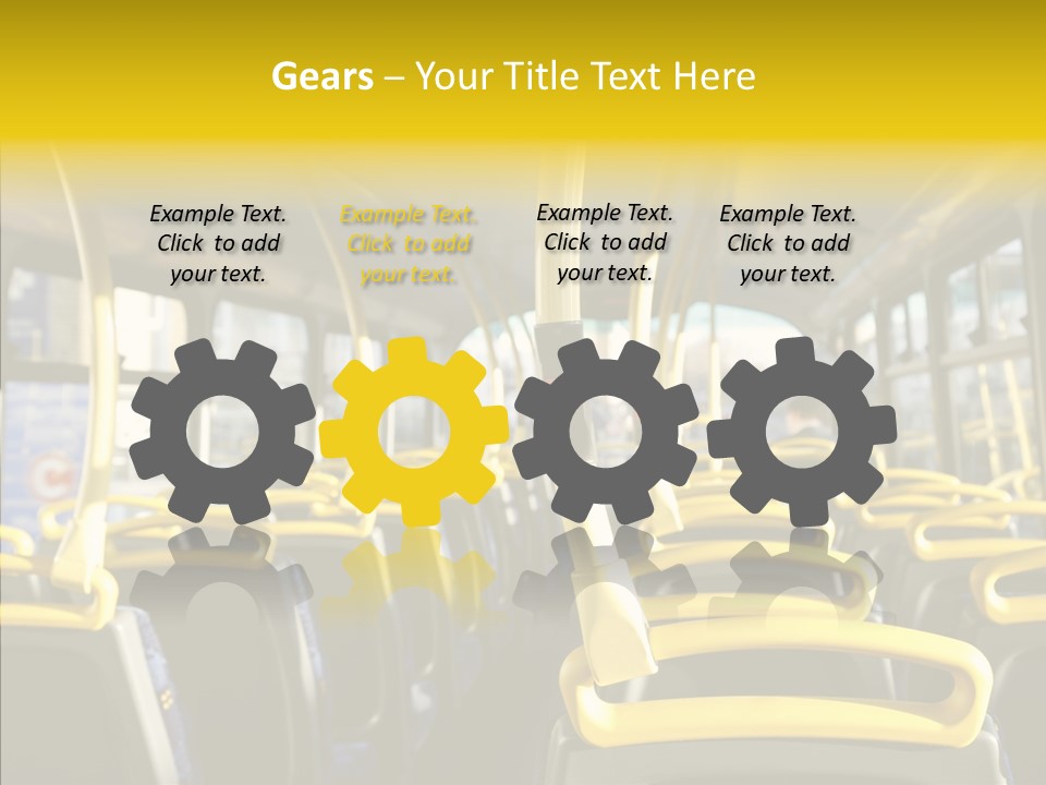 Dobule Decker Bus Depart Exit PowerPoint Template