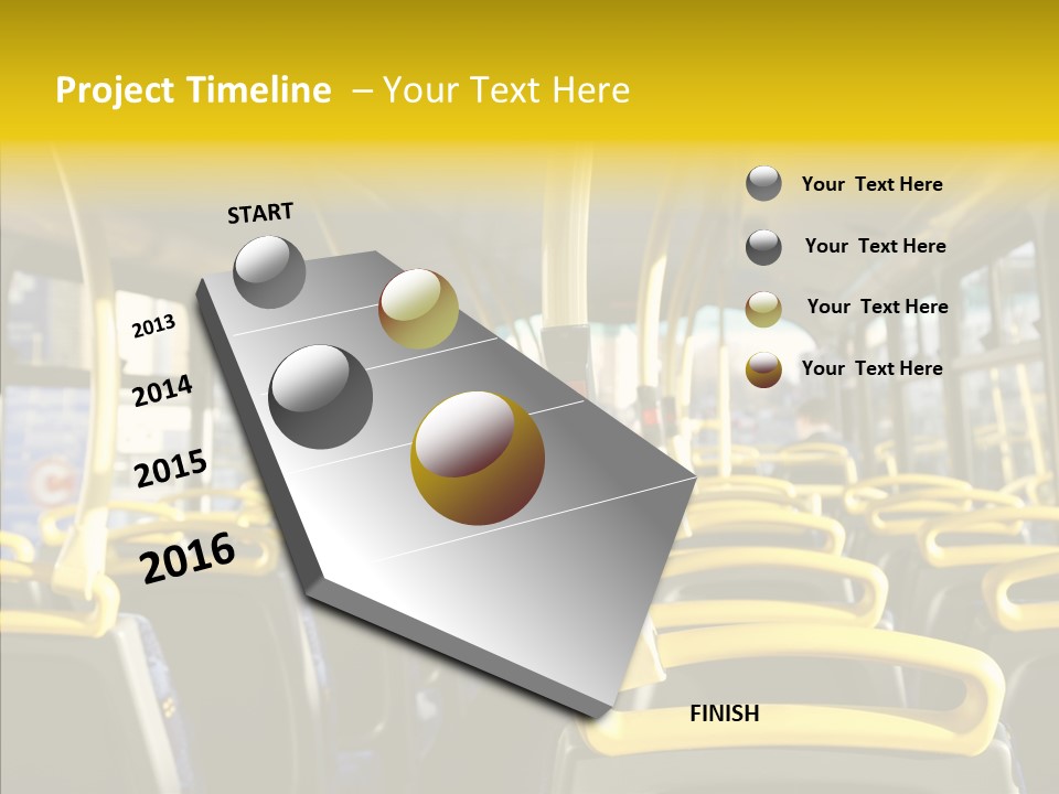 Dobule Decker Bus Depart Exit PowerPoint Template