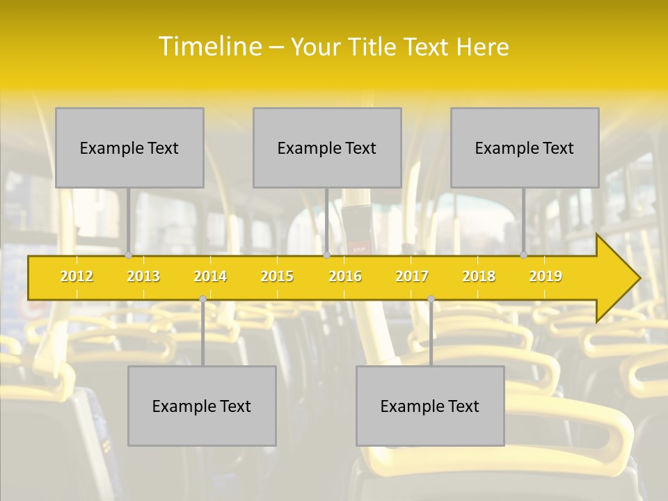 Dobule Decker Bus Depart Exit PowerPoint Template