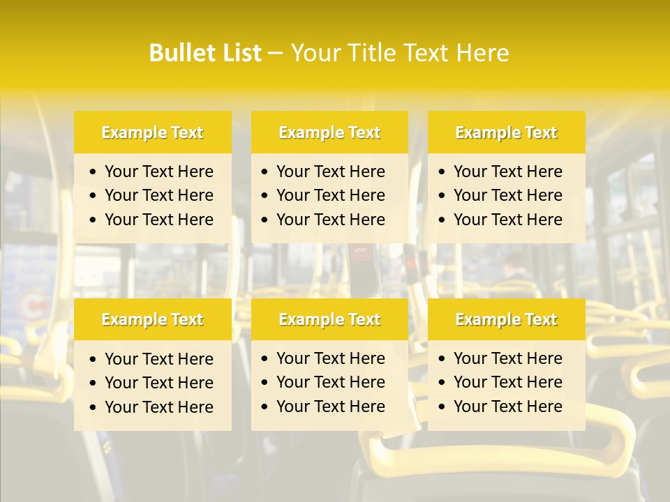 Dobule Decker Bus Depart Exit PowerPoint Template