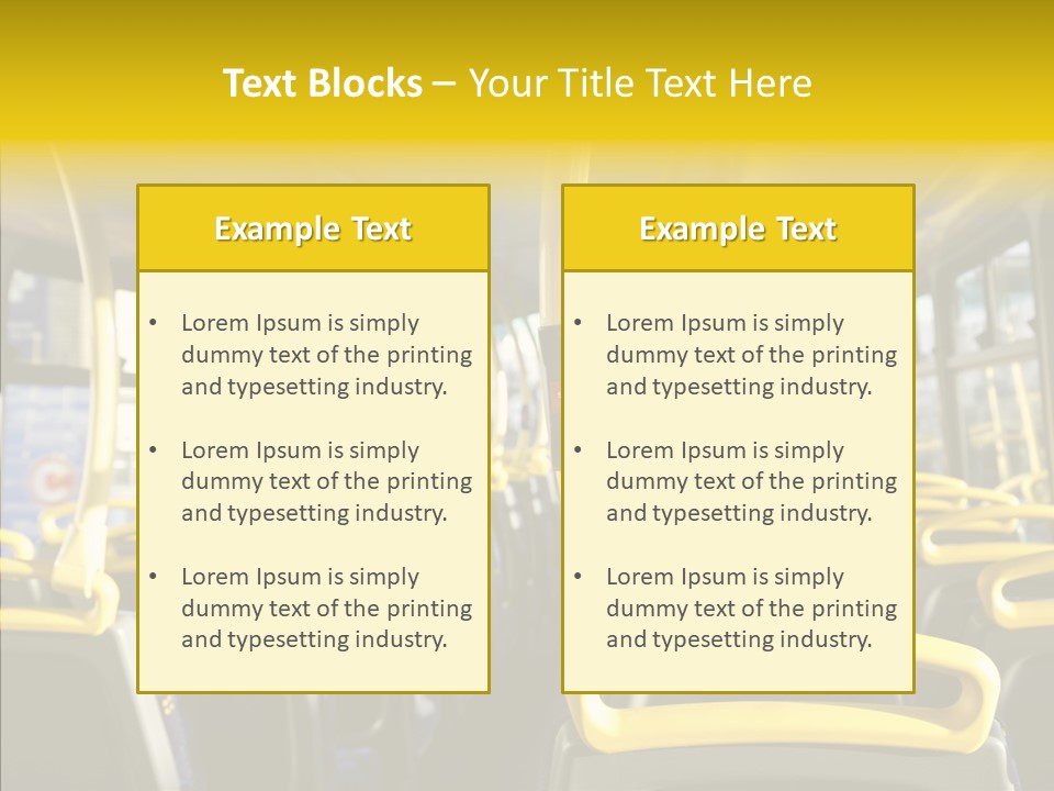 Dobule Decker Bus Depart Exit PowerPoint Template