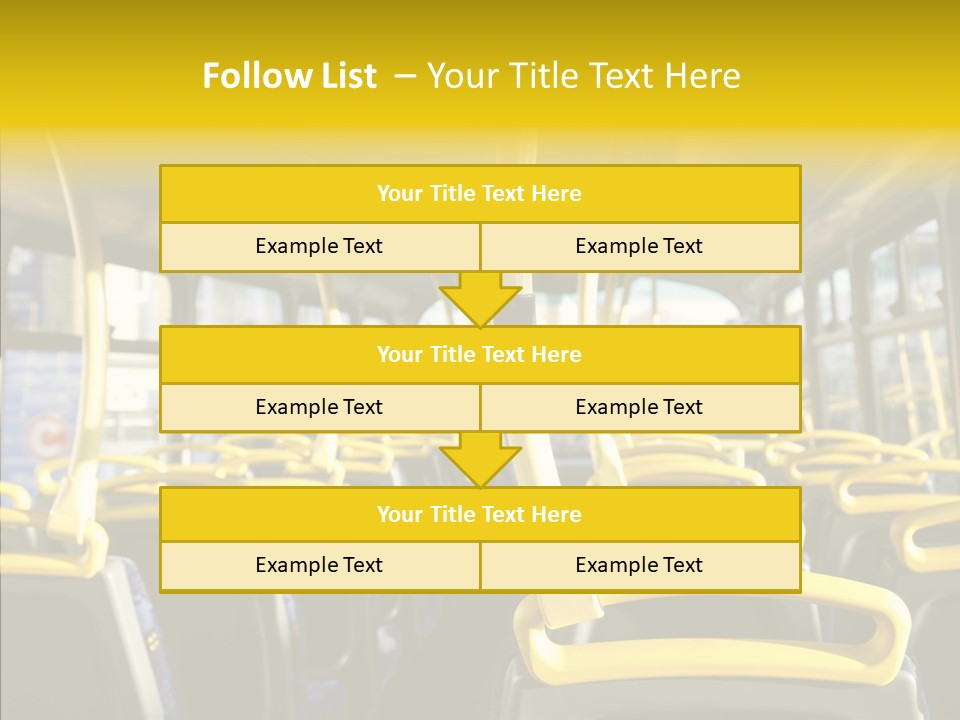 Dobule Decker Bus Depart Exit PowerPoint Template
