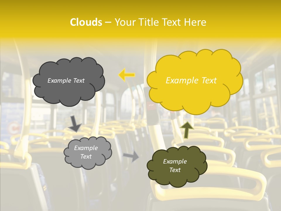 Dobule Decker Bus Depart Exit PowerPoint Template